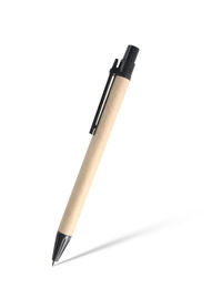 High angle view of pen against white background