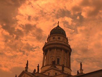 Low angle view of cathedral against sky during sunset