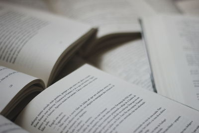 Close-up of books on book