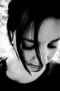 Close-up portrait of young woman