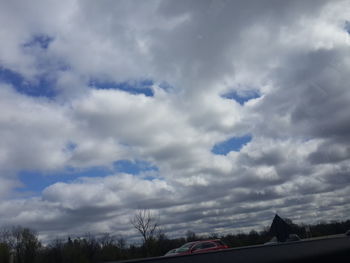 Low angle view of cloudy sky