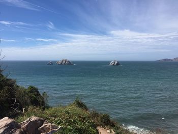 Scenic view of sea against sky