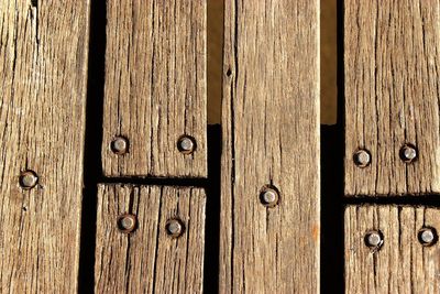 Close-up of wooden door