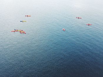 High angle view of sea