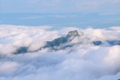 Aerial view of clouds against sky