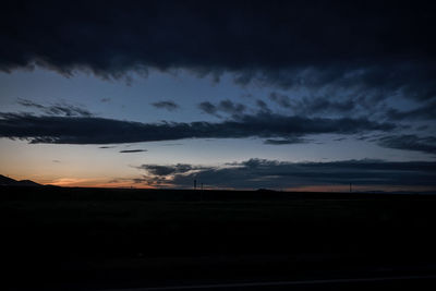 Scenic view of dramatic sky during sunset