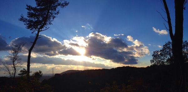 Scenic view of landscape against cloudy sky