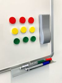 Multi colored pencils in bathroom