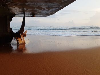 Boat stuck in beach