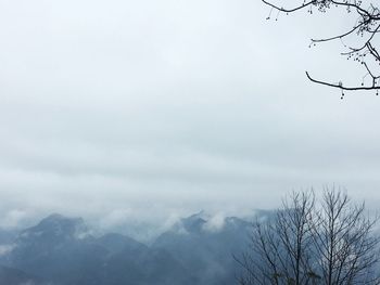 Low angle view of mountains against sky