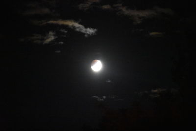 Low angle view of moon in sky