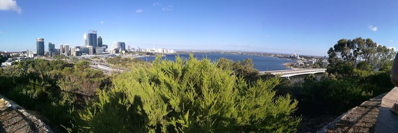 Panoramic view of city against sky