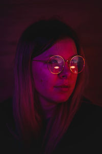 Close-up portrait of young woman