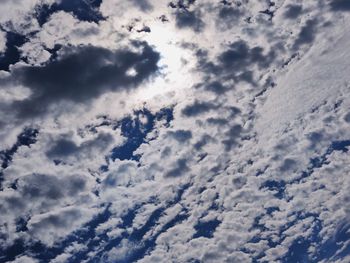 Low angle view of clouds in sky