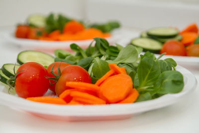 Close-up of fruits in plate