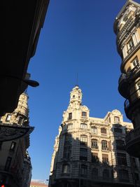 Low angle view of cathedral against blue sky