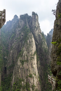 Scenic view of rocky mountains against sky