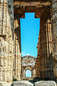 Low angle view of historical building against sky