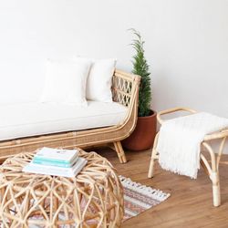 Lounge chairs on rug at home