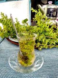 Close-up of drink on table