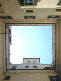 Low angle view of buildings against sky