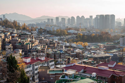 High angle view of cityscape