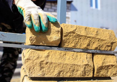 Man working on wood