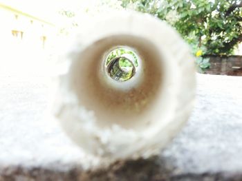 Close-up of water on table