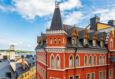 Low angle view of historic building against sky