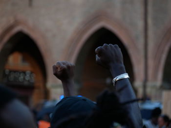 Black lives matter in bologna, italy.