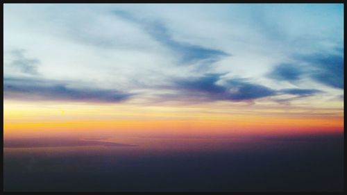 Scenic view of cloudscape against sky during sunset