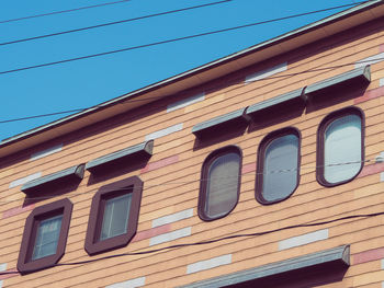 Low angle view of building against clear sky