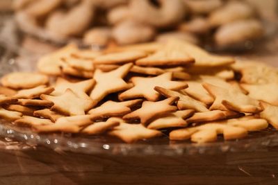 Close-up of cookies on table