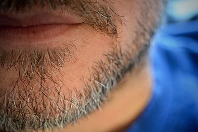 Cropped image of man with stubble