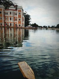 Scenic view of water against sky