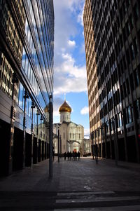 Low angle view of city street