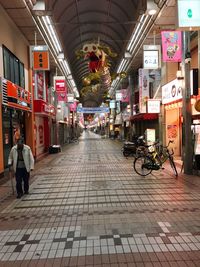 View of market in city