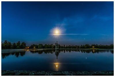 Scenic view of blue sky at night