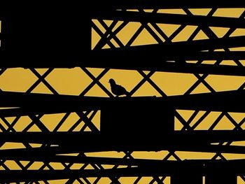 Silhouette of man standing against sky