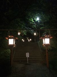 View of lamp post at night