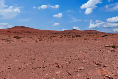 Scenic view of desert against sky