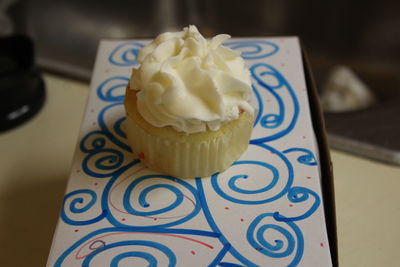 Close-up of cake in plate