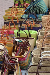 Close-up of colorful for sale in market