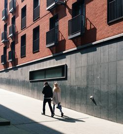 Woman walking in city