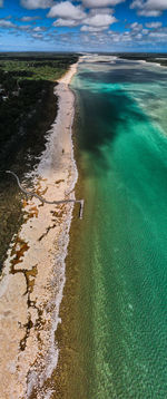 High angle view of beach