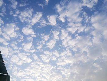 Low angle view of clouds in sky