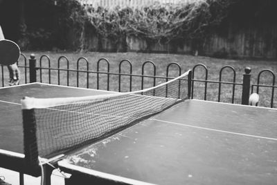 Close-up of basketball court