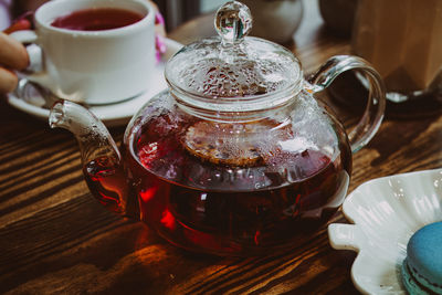 Close-up of coffee on table