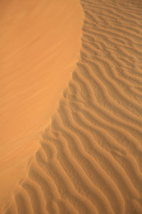 Sand dunes in desert