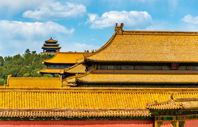 Low angle view of building against sky